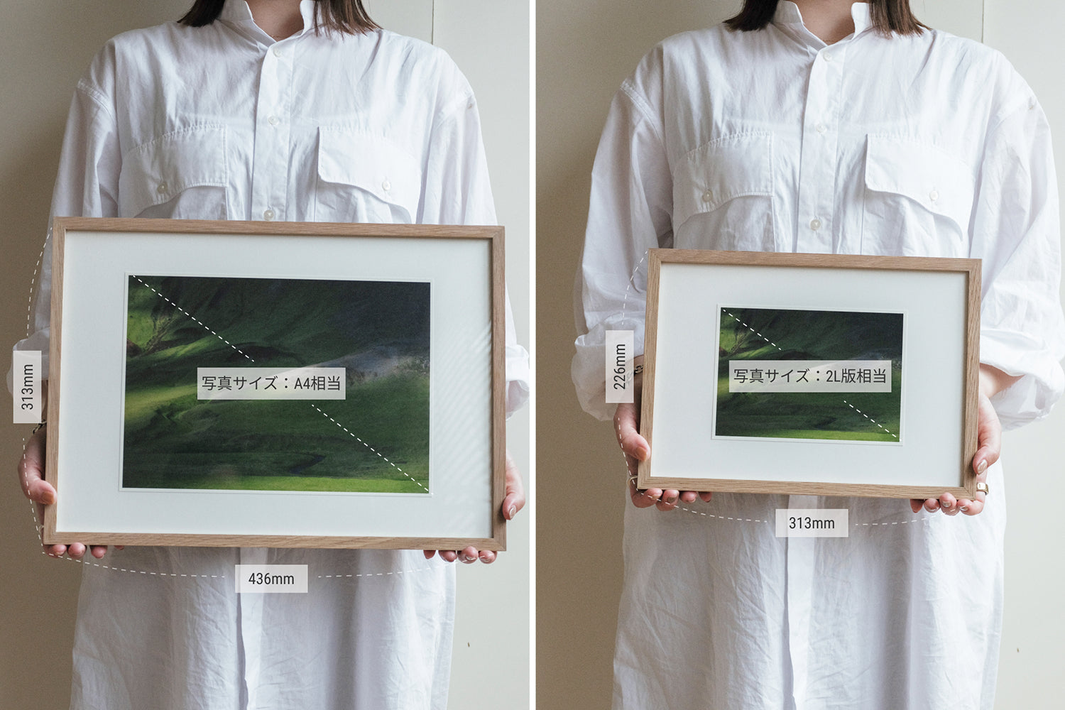 額装写真のサイズ IMAGE